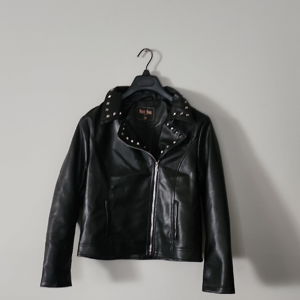 Black Studded Leather Jacket